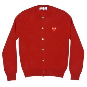 Play Comme des Garçons Ladies' Cardigan (Red)